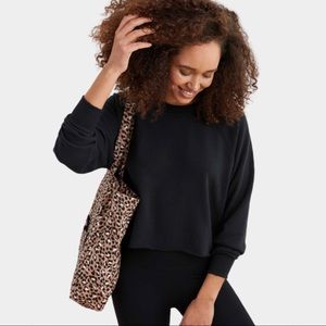 Aerie Sunday Soft Distressed Crew Sweatshirt Size Medium